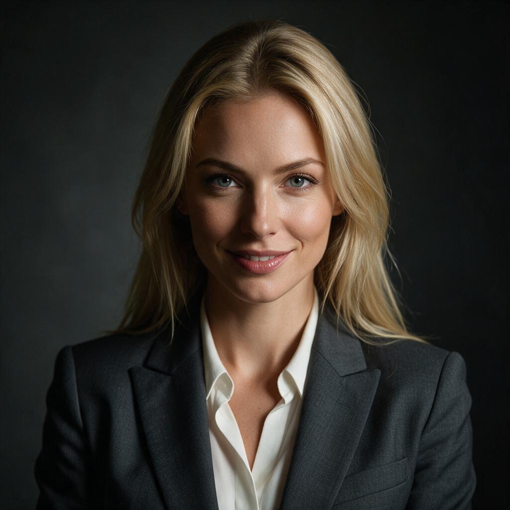 AI-generated woman white Business Professional sample headshot